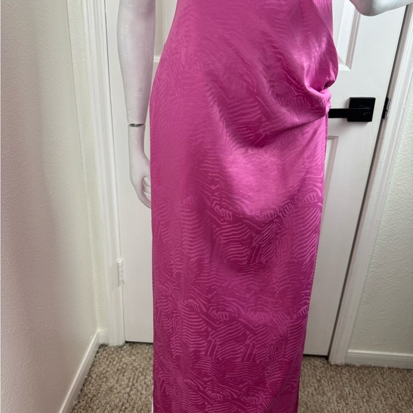 Meshki pink halter maxi dress with slit Size Small. #339 - Picture 8 of 16